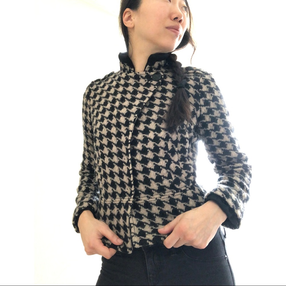 Banana Republic Wool Houndstooth Jacket